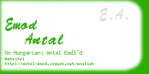 emod antal business card